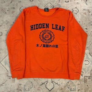 Hidden Leaf Orange Crewneck Sweater